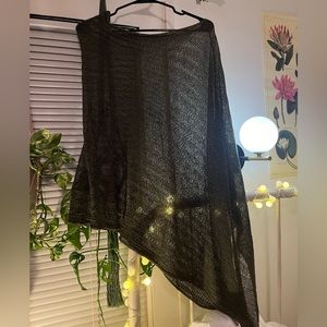 A New Day Lacy Olive Green Shawl/Poncho 🌲